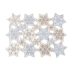 NWT (4) St. Nicholas Square Snowflake Cutout Christmas Holiday Placemats